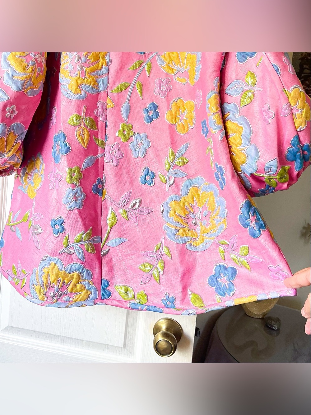 Arianne Elmy Good Luck Jacquard Mini Dress Bright Pink Medium EUC - Picture 3 of 10
